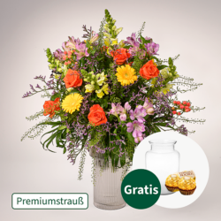 Blumen und Präsente von FloraPrima. Angebot "Premiumstrauß Sommergarten" ab 49.99 zzgl. Lieferung.