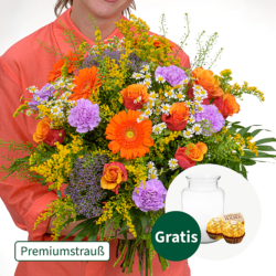Blumen und Präsente von FloraPrima. Angebot "Premiumstrauß Blütenwiese" ab 57.99 zzgl. Lieferung.