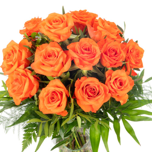 Blumen und Präsente von FloraPrima. Angebot "Oranger Rosenstrauß" ab 39.90 zzgl. Lieferung.