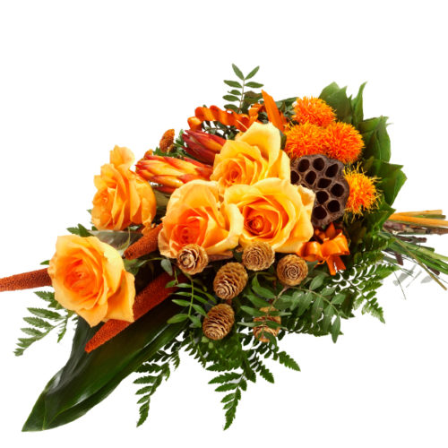 Blumen und Präsente von FloraPrima. Angebot "Liegestrauß in Orange" ab 69.99 zzgl. Lieferung.